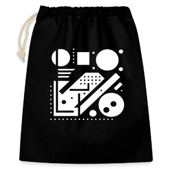 Geometric Abstraction Look - Gift Bag 40 x 50 cm - black - Front