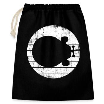 Skateboard Drawing - Gift Bag 40 x 50 cm - black - Front