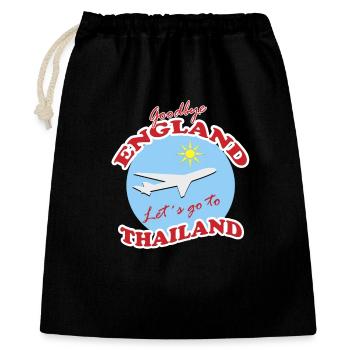 Thaïlande Voyage Adieu Conception d’Avion - Sac cadeau 40 x 50 cm - noir - Devant