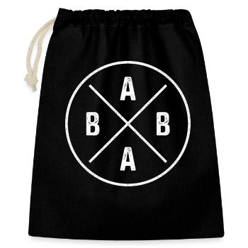 Baba - Geschenkbeutel aus Baumwolle (40 x 50 cm) - Schwarz - Vorne