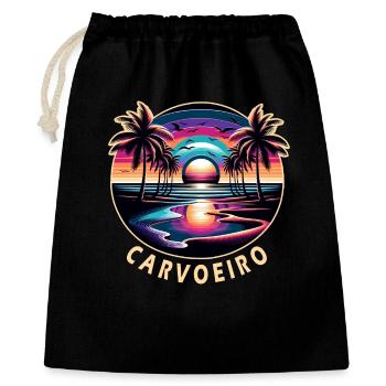 Carvoeiro Portugal Algarve beach palm trees - Gift Bag 40 x 50 cm - black - Front
