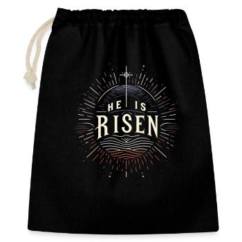 Il est ressuscité - Sac cadeau 40 x 50 cm - noir - Devant