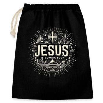 Jesus Coming Soon Radiant Wreath - Gift Bag 40 x 50 cm - black - Front