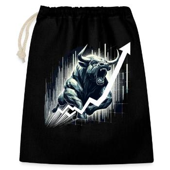 Taurus Bull Stocks Geometry Wall Street Gift - Gift Bag 40 x 50 cm - black - Front