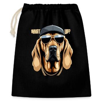 Bloodhound Quoi de neuf Cadeau de chien Gangsta - Sac cadeau 40 x 50 cm - noir - Devant