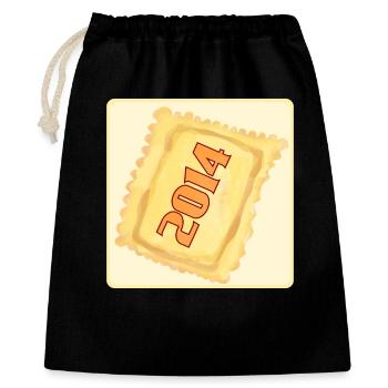 12. GEBURTSTAG 2014 – RAVIOLI-KLÖCKCHEN - Geschenkbeutel aus Baumwolle (40 x 50 cm) - Schwarz - Vorne