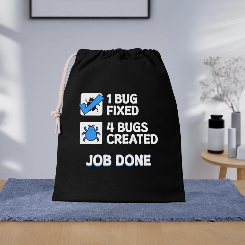 Bugfixing Developer Bugs Code Statement Computer Science Gift Bag 40 x 50 cm