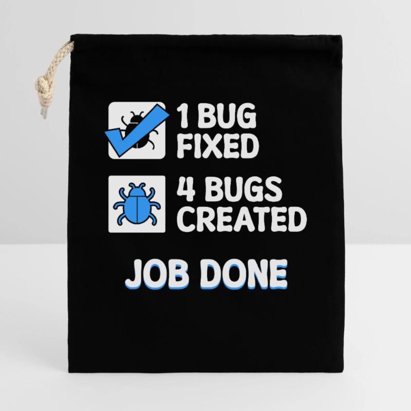 Bugfixing Developer Bugs Code Statement Computer Science Gift Bag 40 x 50 cm