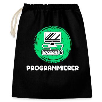 Computerfreak Skripting Developer Programmierer - Geschenkbeutel aus Baumwolle (40 x 50 cm) - Schwarz - Vorne