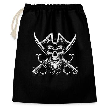 Tête de mort pirate sabres - Sac cadeau 40 x 50 cm - noir - Devant