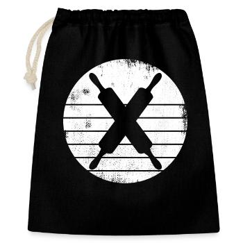 Rouleau à pâtisserie - Sac cadeau 40 x 50 cm - noir - Devant
