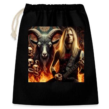Infernal-Gitarrist - Geschenkbeutel aus Baumwolle (40 x 50 cm) - Schwarz - Vorne