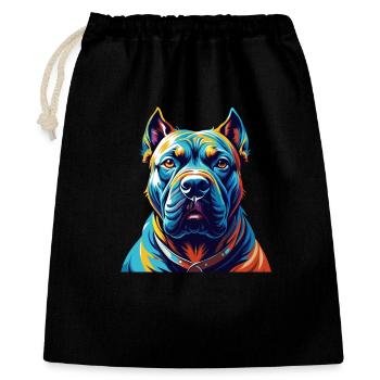 Perro De Presa Canario Hunderasse Cartoon Kawaii - Geschenkbeutel aus Baumwolle (40 x 50 cm) - Schwarz - Vorne