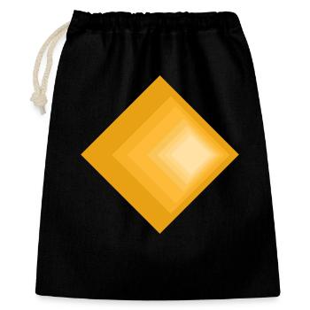 Design mit Farbverlauf - Geschenkbeutel aus Baumwolle (40 x 50 cm) - Schwarz - Vorne