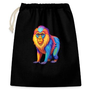Mandrill Colorful Kawaii Cartoon Character Clipart - Gift Bag 40 x 50 cm - black - Front