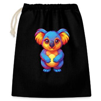 Koala Bunte Kawaii Cartoon Figur Clipart - Geschenkbeutel aus Baumwolle (40 x 50 cm) - Schwarz - Vorne