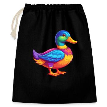 Mallard coloré Kawaii personnage de dessin animé oiseau - Sac cadeau 40 x 50 cm - noir - Devant
