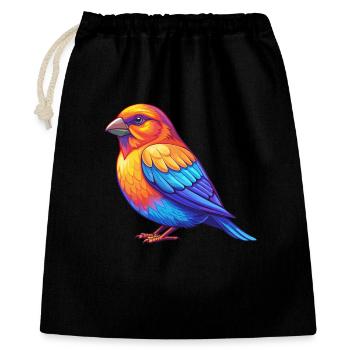Crossbill coloré Kawaii personnage de dessin animé oiseau - Sac cadeau 40 x 50 cm - noir - Devant