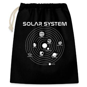 Map of the Solar System (white) - Gift Bag 40 x 50 cm - black - Front