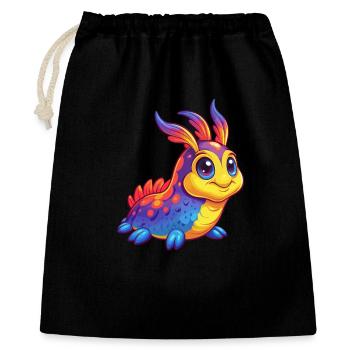 Sea Slug Colorful Kawaii Cartoon Sea Animal - Gift Bag 40 x 50 cm - black - Front