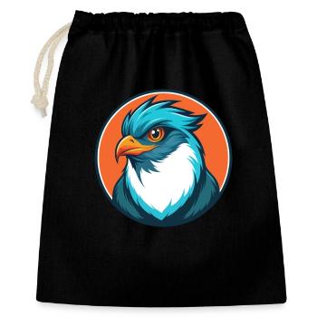 Cuckoo Bird Cute Kawaii Cartoon Animal Pet Logo - Gift Bag 40 x 50 cm - black - Front