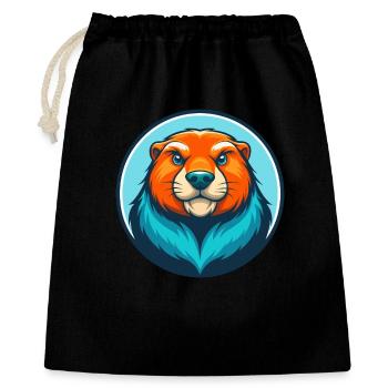 Marmot Cute Kawaii Cartoon Clipart Animal Pet Logo - Gift Bag 40 x 50 cm - black - Front