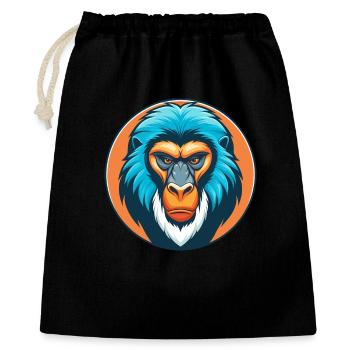 Mandrill Cute Kawaii Cartoon Animal Pet Logo - Gift Bag 40 x 50 cm - black - Front