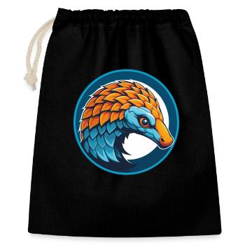 Pangolin Cute Kawaii Cartoon Animal Pet Logo - Gift Bag 40 x 50 cm - black - Front