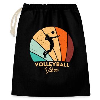 Volleyball Vintage Retro Volleyball Player - Gift Bag 40 x 50 cm - black - Front