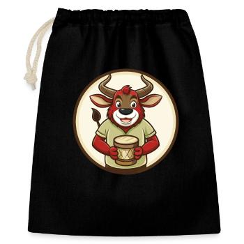 Bongo Bunte Kawaii Cartoon Figur Clipart - Geschenkbeutel aus Baumwolle (40 x 50 cm) - Schwarz - Vorne