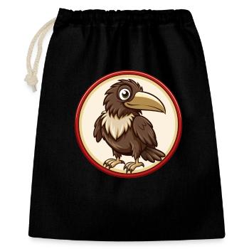 corbeau coloré Kawaii personnage de dessin animé Clipart - Sac cadeau 40 x 50 cm - noir - Devant
