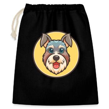 Cesky Terrier Hunderasse Cartoon Kawaii Clipart Haustier - Geschenkbeutel aus Baumwolle (40 x 50 cm) - Schwarz - Vorne