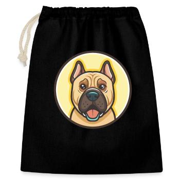 Perro De Presa Canario Hunderasse Cartoon Kawaii - Geschenkbeutel aus Baumwolle (40 x 50 cm) - Schwarz - Vorne