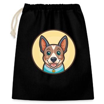 Heiliger Miguel Vieh Hund Rasse Lustige Karikatur Kawaii - Geschenkbeutel aus Baumwolle (40 x 50 cm) - Schwarz - Vorne