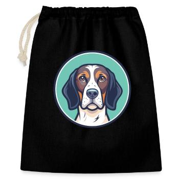 Ariege Pointer Hund Rasse Cartoon Kawaii Clipart - Geschenkbeutel aus Baumwolle (40 x 50 cm) - Schwarz - Vorne