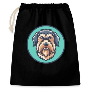 Brikett Griffon Vendeen Hunderasse Karikatur Kawaii - Geschenkbeutel aus Baumwolle (40 x 50 cm) - Schwarz - Vorne