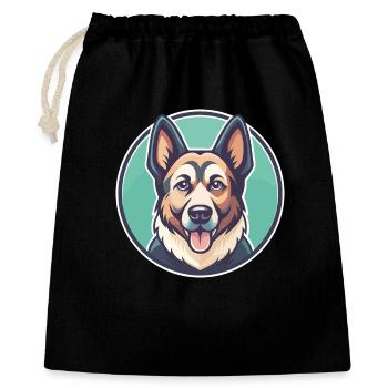 Magyar Agar Chien Race Drôle Dessin animé Kawaii Clipart - Sac cadeau 40 x 50 cm - noir - Devant