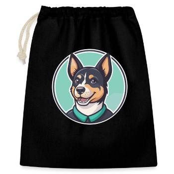 Perro De Presa Mallorquin Hunderasse Cartoon Kawaii - Geschenkbeutel aus Baumwolle (40 x 50 cm) - Schwarz - Vorne