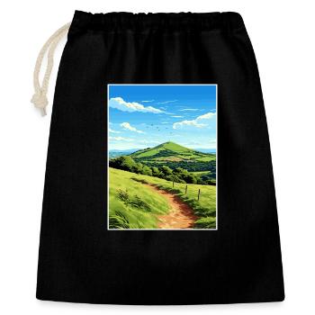 Malvern Hills Aonb Reise Poster Souvenir Farbe WP - Geschenkbeutel aus Baumwolle (40 x 50 cm) - Schwarz - Vorne