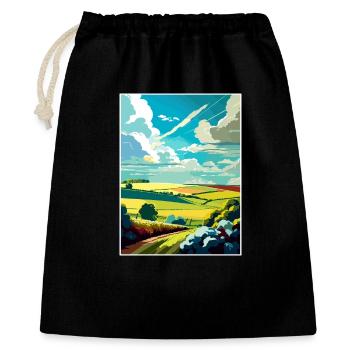 Lincolnshire Wolds Anob Travel Poster Souvenir WPA - Gift Bag 40 x 50 cm - black - Front