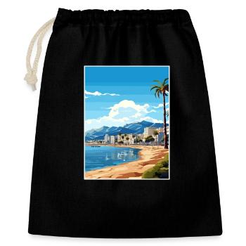 Agadir Maroc Voyage Affiche Souvenir Peinture WPA - Sac cadeau 40 x 50 cm - noir - Devant