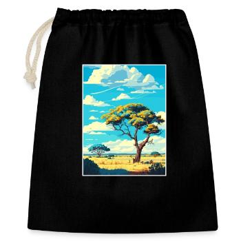 Krüger Nationalpark Südafrika Reiseposter - Geschenkbeutel aus Baumwolle (40 x 50 cm) - Schwarz - Vorne