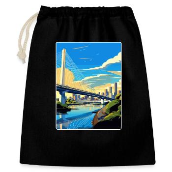 Sao Paulo Brazil Travel Poster Souvenir Paint WPA - Gift Bag 40 x 50 cm - black - Front