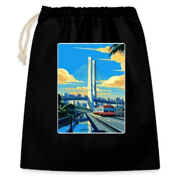 Sao Paulo Brazil Travel Poster Souvenir Paint WPA - Gift Bag 40 x 50 cm - black - Front