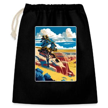 Theodore Roosevelt National Park Travel Poster WPA - Gift Bag 40 x 50 cm - black - Front