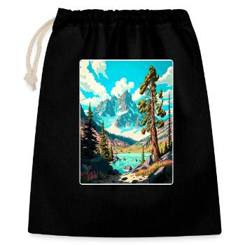 Bridger Teton Nationalpark Reiseposter Souvenir - Geschenkbeutel aus Baumwolle (40 x 50 cm) - Schwarz - Vorne