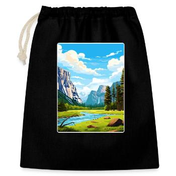 Parc national de Yosemite Affiche de voyage Souvenir WPA - Sac cadeau 40 x 50 cm - noir - Devant