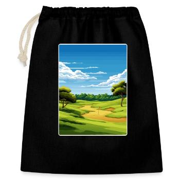 Shinnecock Hills Golfplatz Reise Posterkarte - Geschenkbeutel aus Baumwolle (40 x 50 cm) - Schwarz - Vorne