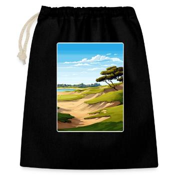 Torrey Pines Golfplatz Reiseposter Souvenir - Geschenkbeutel aus Baumwolle (40 x 50 cm) - Schwarz - Vorne