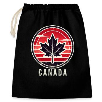 Kanada Ahornblatt Toronto - Geschenkbeutel aus Baumwolle (40 x 50 cm) - Schwarz - Vorne